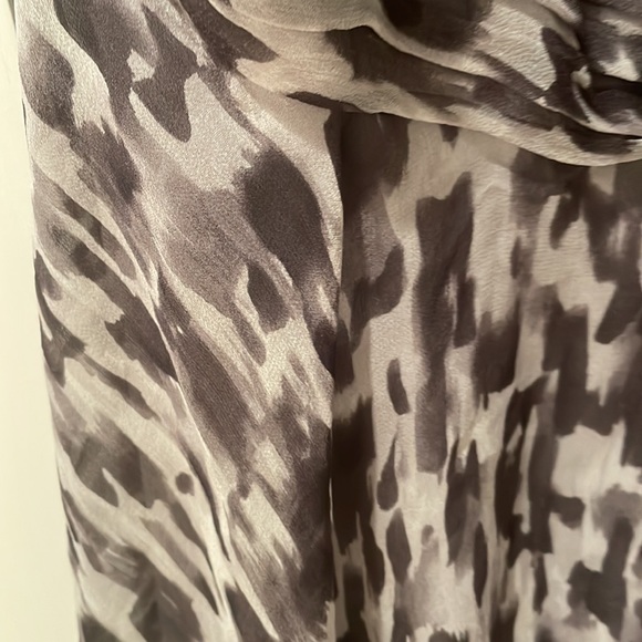 Bcbg max azria handkerchief cami blouses small cheetah leopard beaded top - Picture 3 of 6